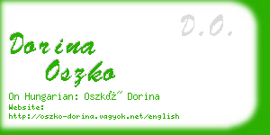 dorina oszko business card